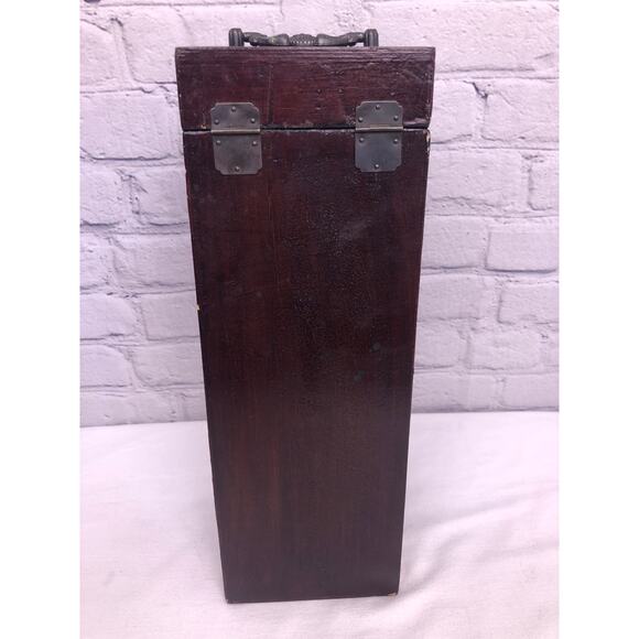 Vintage Decorative Faux Two Book Retro Wine Box Solid Wood Storage Hinge Closure - Picture 3 of 16